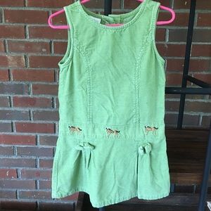 Green corduroy jumper